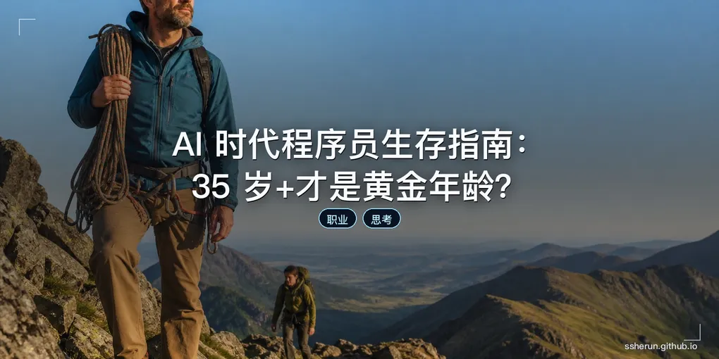 「AI 时代程序员生存指南：35 岁+才是黄金年龄？」封面图