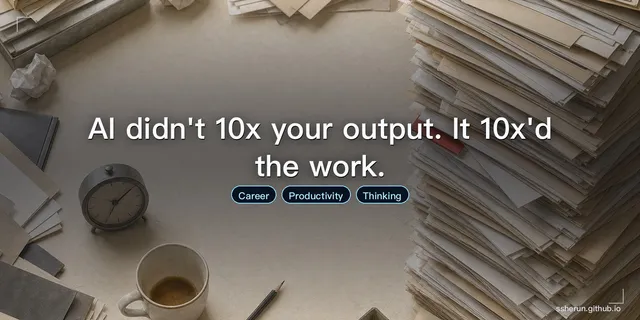 AI didn't 10x your output. It 10x'd the work.