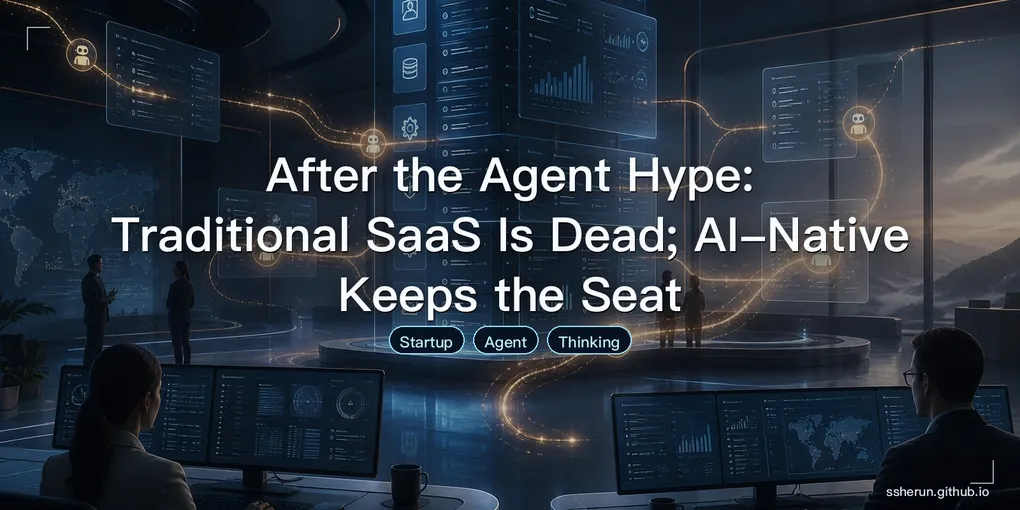 Cover image for “After the Agent Hype: Traditional SaaS Is Dead; AI-Native Keeps the Seat”