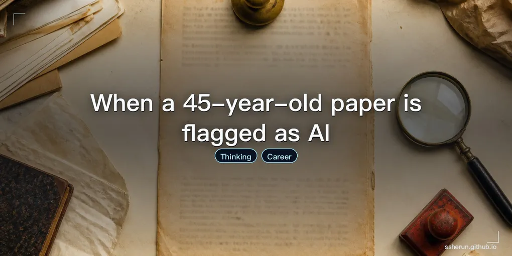 Cover image for “When a 45-year-old paper is flagged as AI”