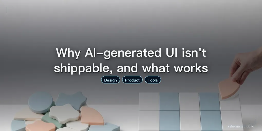 Cover image for “Why AI-generated UI isn't shippable, and what works”