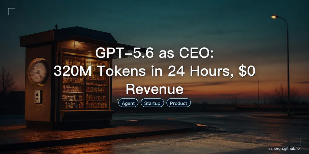 Cover image for “GPT-5.6 as CEO: 320M Tokens in 24 Hours, $0 Revenue”