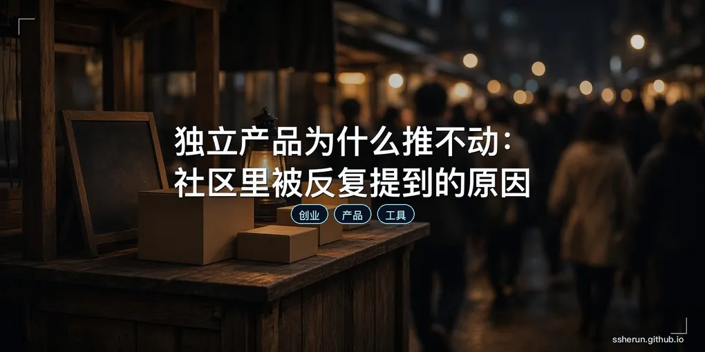「独立产品为什么推不动：社区里被反复提到的原因」封面图