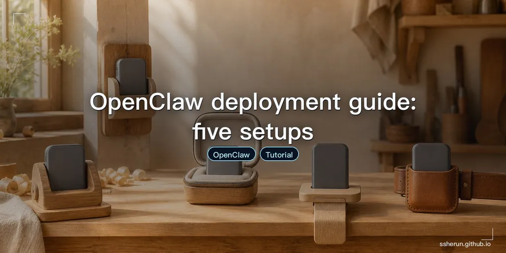 Cover image for “OpenClaw deployment guide: five setups”