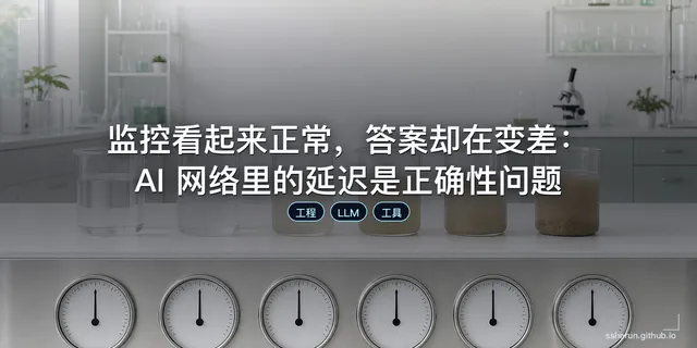 监控看起来正常，答案却在变差：AI 网络里的延迟是正确性问题