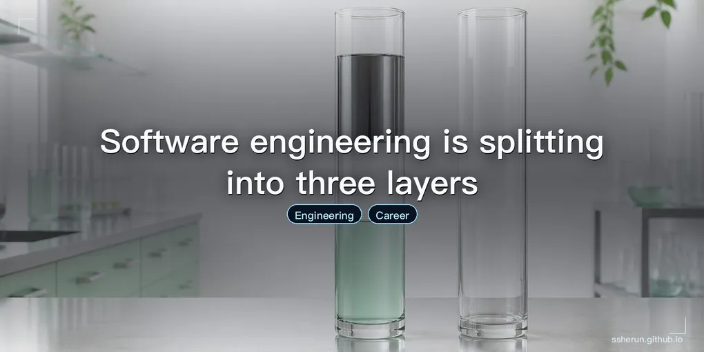 Cover image for “Software engineering is splitting into three layers”