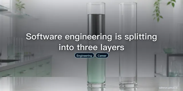 Software engineering is splitting into three layers