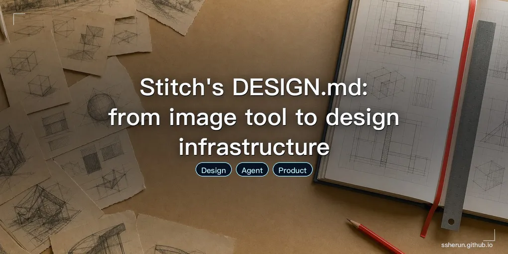 Cover image for “Stitch's DESIGN.md: from image tool to design infrastructure”