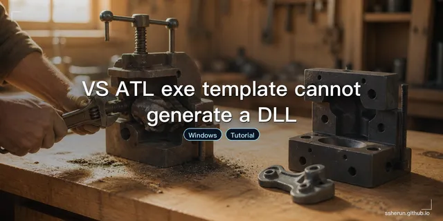 VS ATL exe template cannot generate a DLL