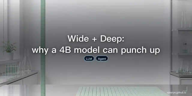 Wide + Deep: why a 4B model can punch up