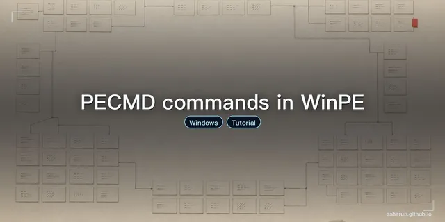 PECMD commands in WinPE